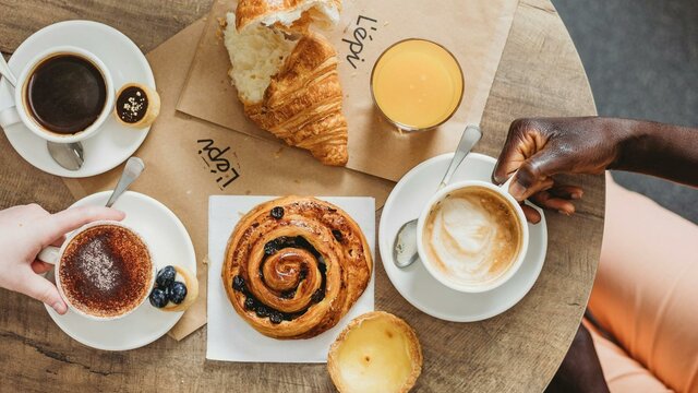 L'épi Artisan Bakery Canberra pastries and coffee at L'épi Artisan Bakery Canberra