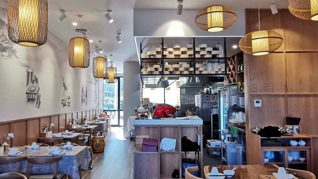 Interior of the restaurant.