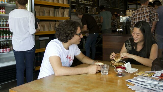 Panini for lunch Couple eating lunch