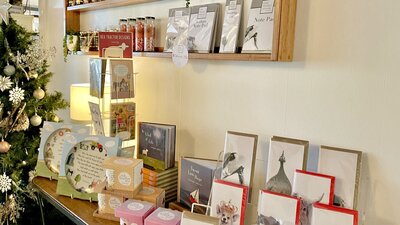 Gifts and items for sale at Merino Cafe