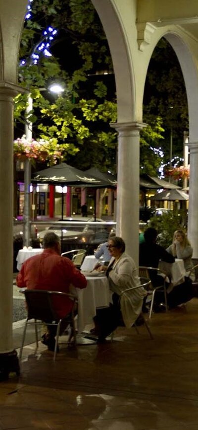 Mezzalira entrance at night