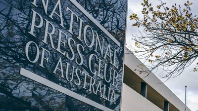 Entrance sign of National Press Club of Australia