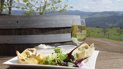 Lunch overlooking the hills