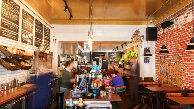 Penny University Rustic cafe interior