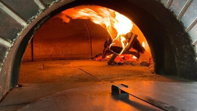 Wood Fired Pizza in an Imported Oven