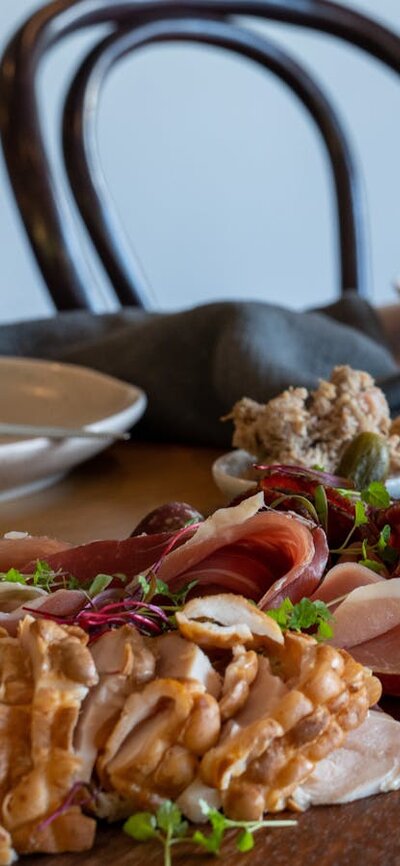 Poachers Pantry charcuterie smoked chicken bresaola Poachers Vineyard syrah