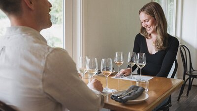 A seated wine tasting of the Poachers Vineyard range of cool climate wines.