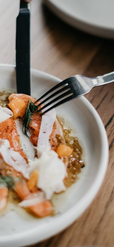 Main dish ocean trout and shaved fennel