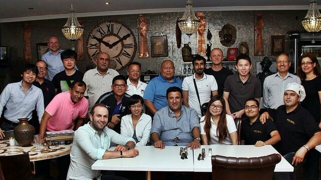 Group of people smiling at the camera