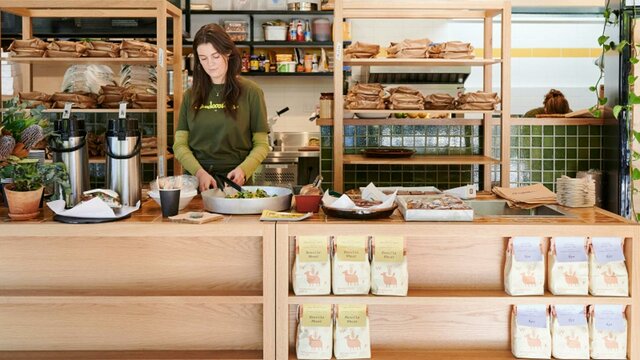 Person behind counter