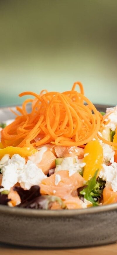 Smoked salmon and marinated fetta salad Smoked salmon and marinated fetta salad