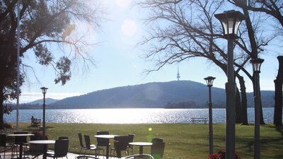 Stunning views Views of the lake, the hills and Telstra Tower
