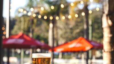 Outside in the Steampacket Hotel Beer Garden