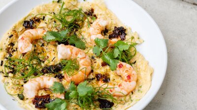 prawn omelette