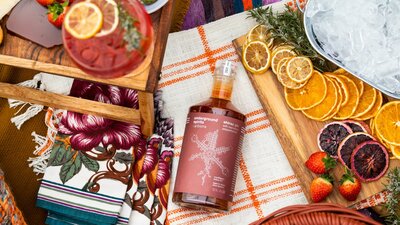 Underground Spirits Shiraz Gin set in a picnic