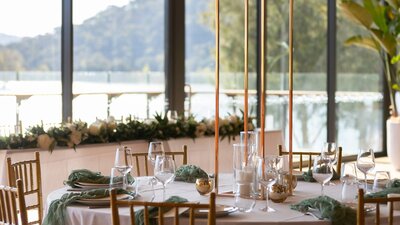 Red Shed table setting