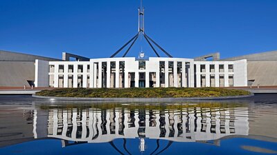 Facade of Australian Parliament House