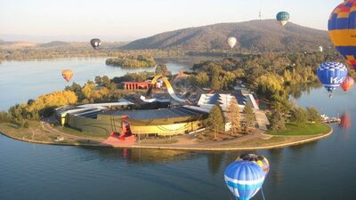 Balloons over National Museum Canberra