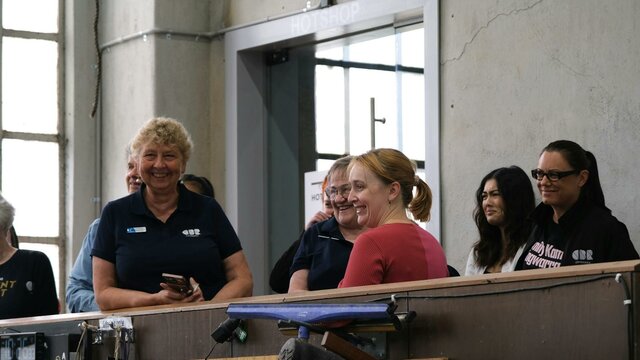Canberra Glassworks tour Visitors being shown around the Glassworks Engine Room