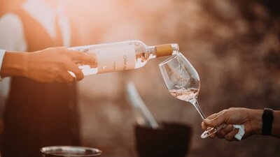 CGT Wine Tour - pouring glass of wine