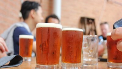 Glasses of beer