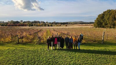 Group wide shot at the Vintners daughter-min