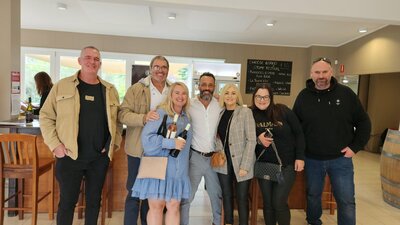 Photo of tour group at Eden Road Winery2-min