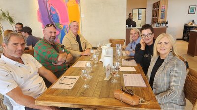 Murrumbateman wineries tour Group photo at Shaw Wines (3)-min