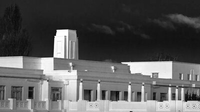 Old Parliament house at night