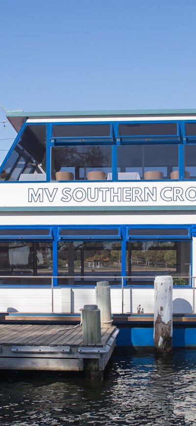 The MV Southern Cross moored at Mariner Place