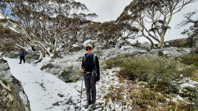 Light snow on track