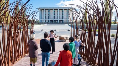 Tour group visits Reconciliation Place