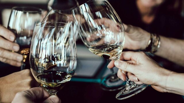 Group of people at a wine tasting