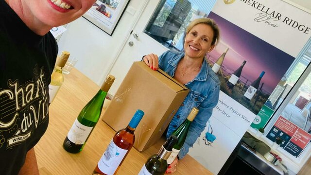 Book by 1 June for Free Bottle of Wine from local winery McKellar Ridge bottles of wine at a Canberran cellar door McKellar Ridge