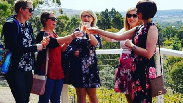 Enjoying Canberra Wine District women drinking wine