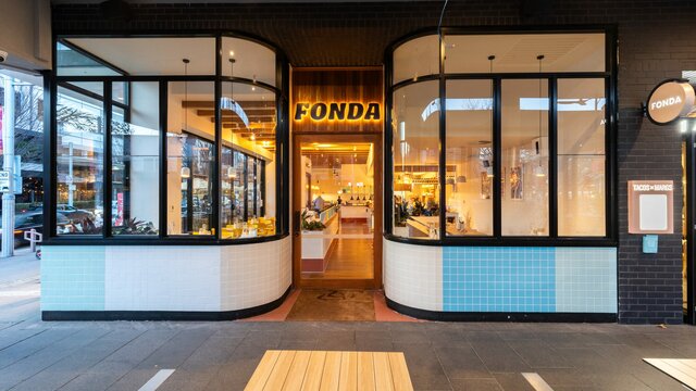 © Ben Calvert Shop front of Fonda Mexican on Bunda Street in Canberra City. | © Ben Calvert