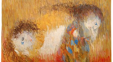 A colourful landscape artwork