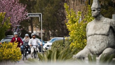 People riding bikes at NewActon