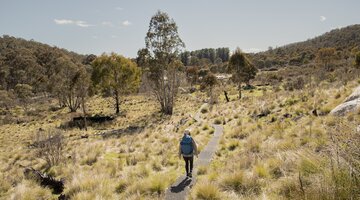 Person hiking through Namadgi National Park