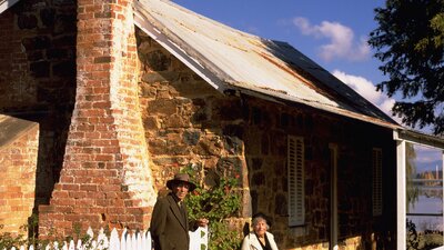 Blundell's Cottage is a historic heritage building along the lake.