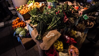 A selection of fresh produce on sale at Cellar Door.