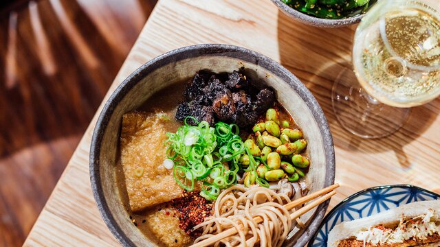 A selection of Asian dishes served at Verity Lane Market.