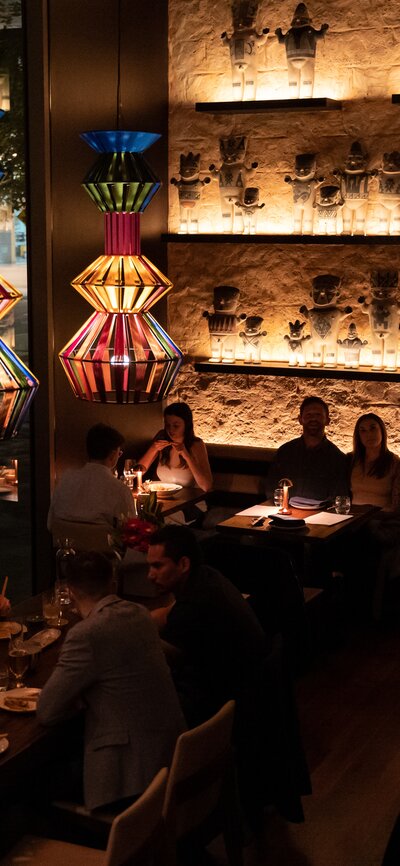 Interior of Inka's decorative and colourful restaurant