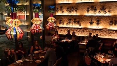 Interior of Inka's decorative and colourful restaurant