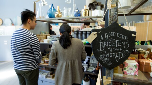 Shoppers admire all of the wares that Hive has on offer.