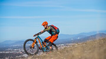 Mountain bike rider at Stromlo Forest Park