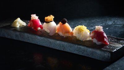 Food at Raku restaurant