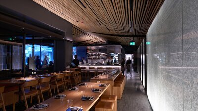 Interior of Raku restaurant