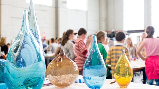 Artwork on display at Canberra Glassworks.
