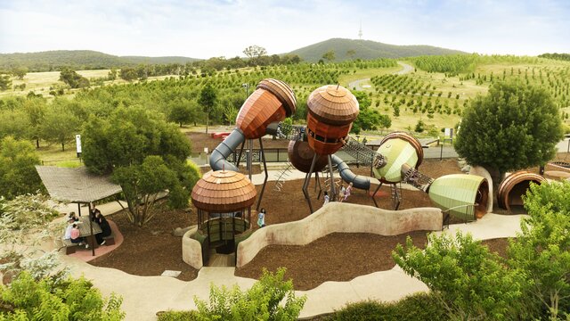 Drone shot of the Pod Playground